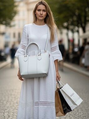 Chic Sky Blue Tote Bag